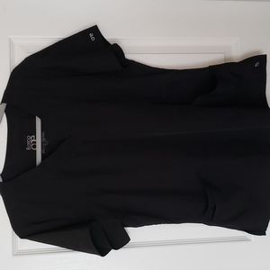 Womens scrub top. Black. Active. Quick Dry. Barco One. Size Large